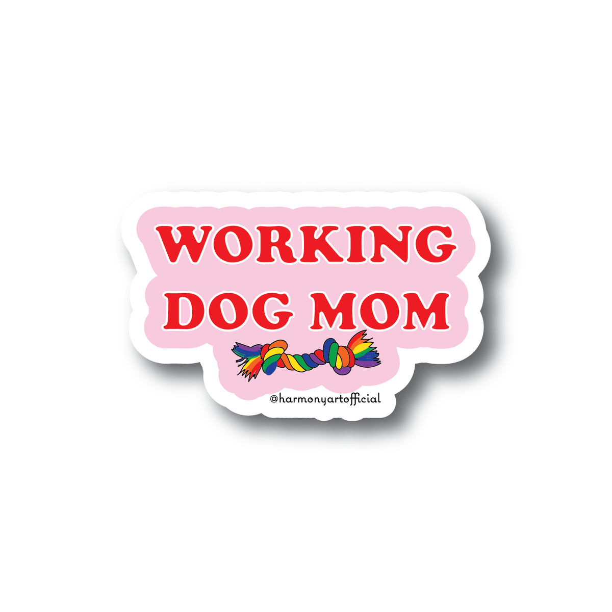 Working Dog Mom Rope Toy sticker